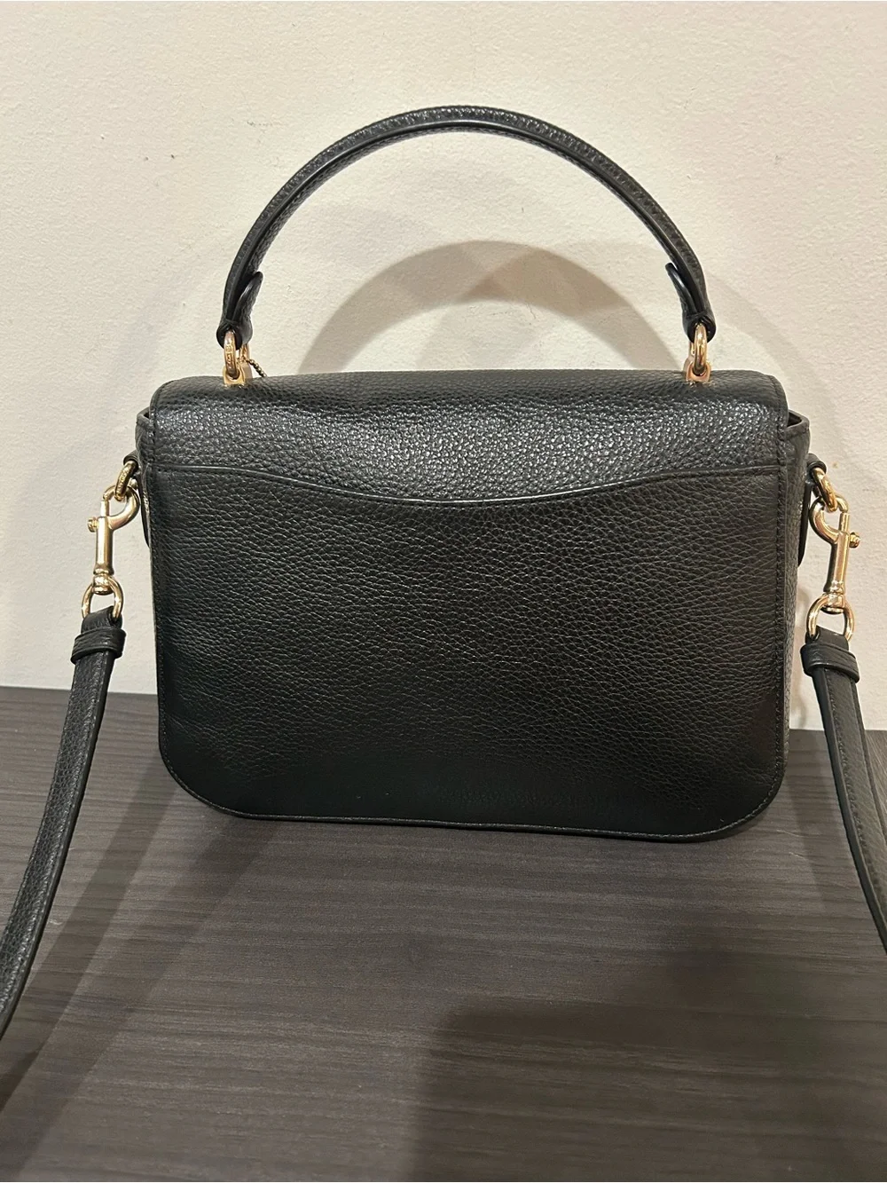 Coach Marlie Top Handle Satchel Shoulder Bag Black Leather Style #C1557